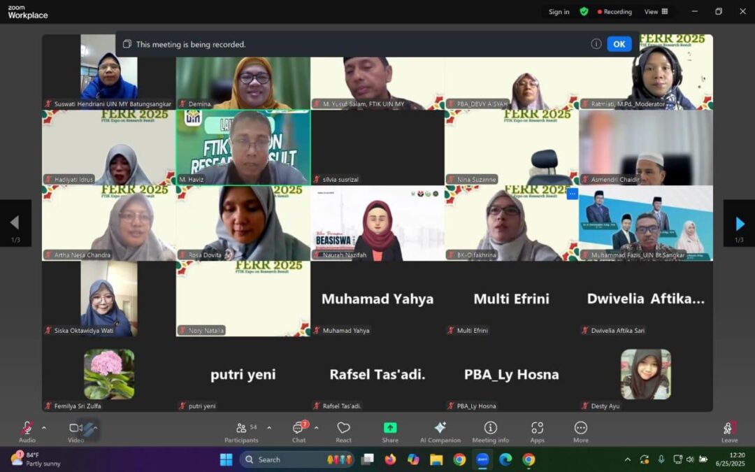 Tingkatkan Penelitian dengan FTIK Expo on Research Result (FERR) series 3 Bahasa Arab dan Bahasa Inggris
