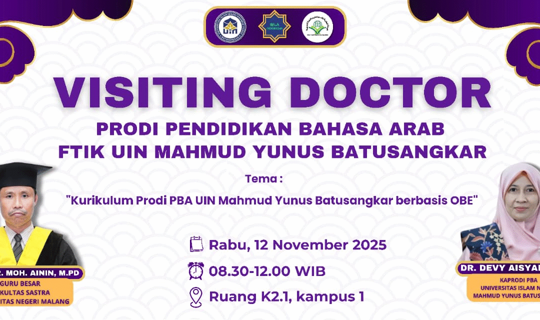Perkuat Kurikulum Berbasis OBE Bersama Guru Besar Universitas Negeri Malang: Prodi PBA FTIK UIN Mahmud Yunus Batusangkar