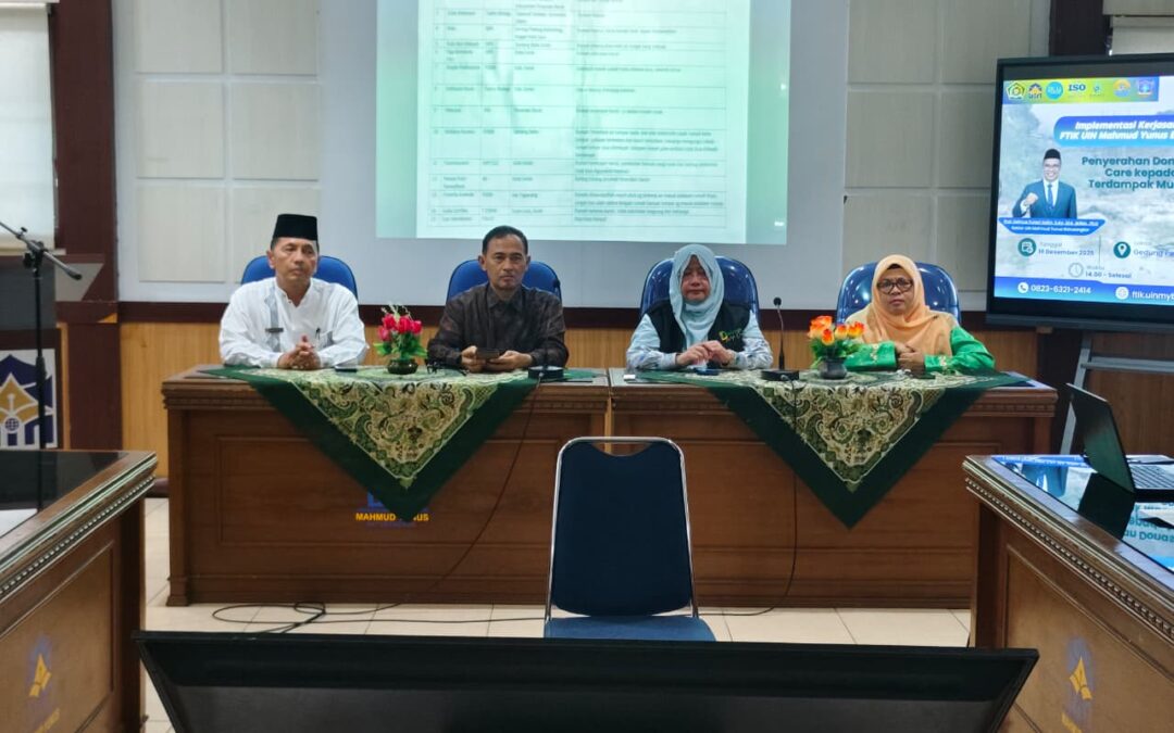 FTIK UIN Mahmud Yunus Batusangkar Terima Bantuan Diniyah Wafa Care untuk 40 Mahasiswa Terdampak Bencana