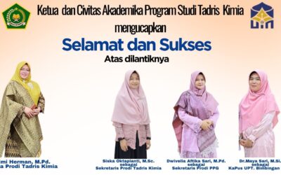 Mengabdi Lebih Luas: “Tiga Dosen Tadris Kimia Dilantik sebagai Pejabat Akademik UIN MY”