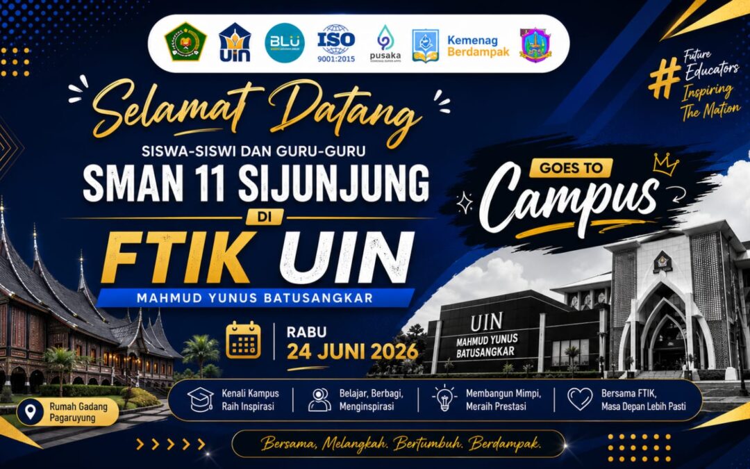 Kenalkan Dunia Perguruan Tinggi, FTIK UIN Mahmud Yunus Batusangkar Sambut Kunjungan SMAN 11 Sijunjung