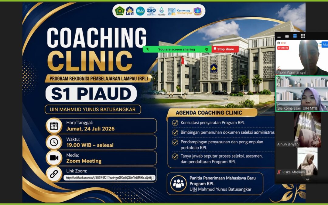 Kesempatan Kuliah bagi Pendidik PAUD, RPL Prodi PIAUD TA 2026/2027 “Resmi Dibuka”
